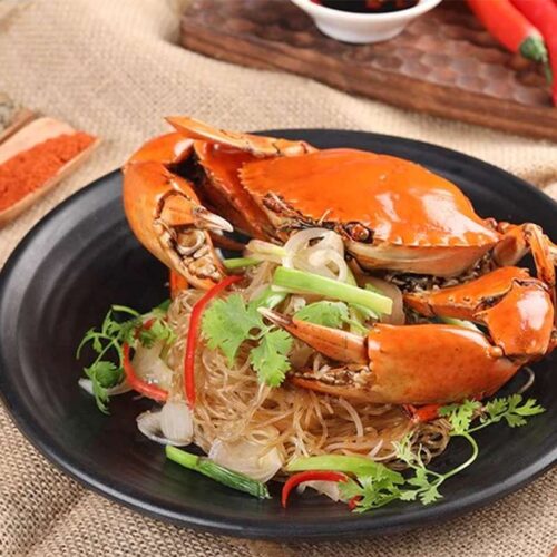 Steamed crab with vermicelli
